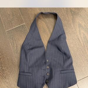 A.L.C. Dark Blue Striped Vest